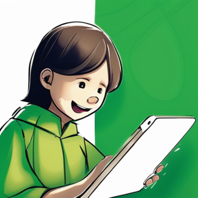 Symbolbild Schüler mit Tablet - KI