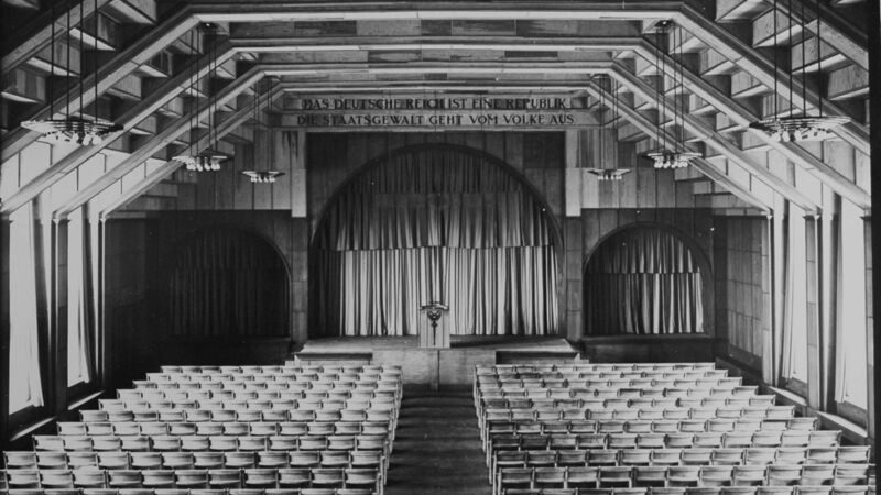 Die Aula der OzD um 1930 - wurde als "schönste Aula Deutschlands" bezeichnet.